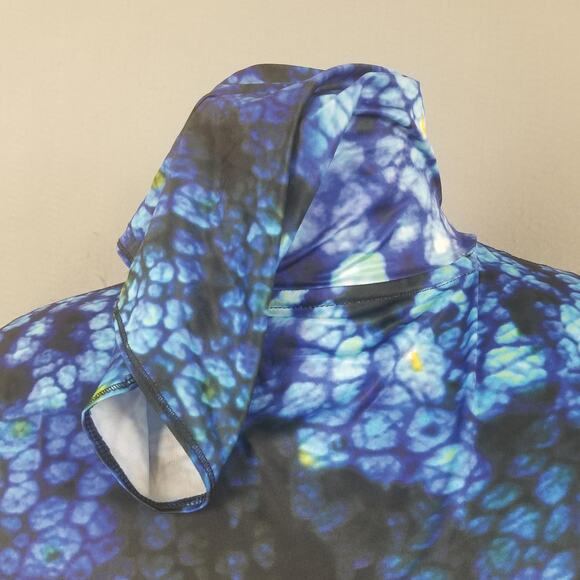 Reel Legends Shirt Mens XL Blue White Long Sleeve Fishing Gaiter REEL-TEC - Picture 5 of 14